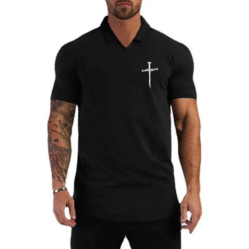 Crossfit Gym - Kaos Polo Pria Lengan Pendek Motif