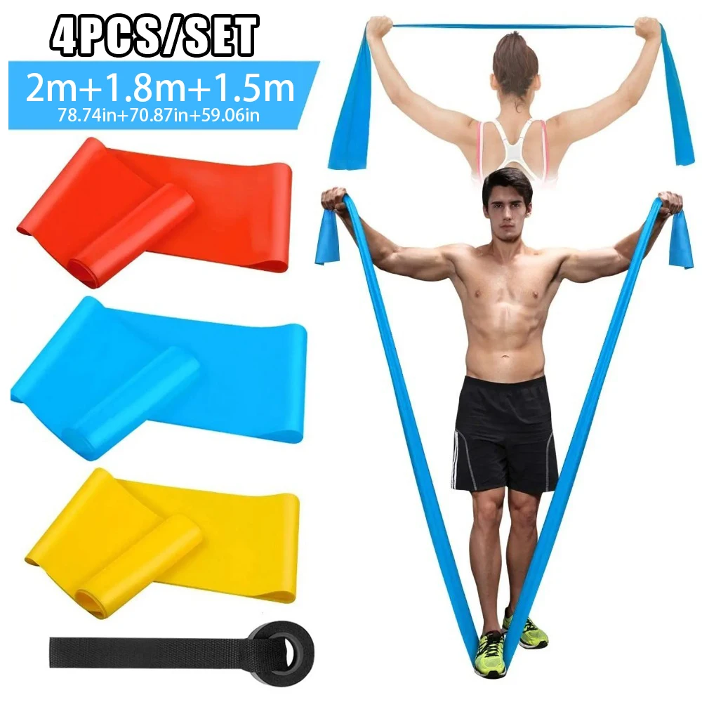 Crossfit Training Gear - 4 Buah/Set Pita Kebugaran Elastis Pita