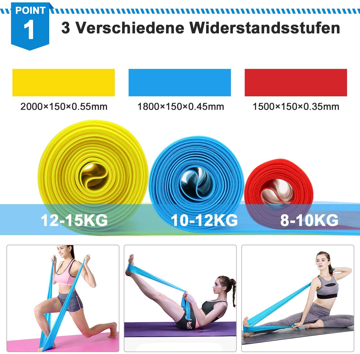 Pita Kebugaran Elastis 3 Buah  - Crossfit Training Gear ulasan dan harga